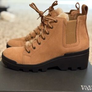 Eileen Fisher Calm Suede Shearling